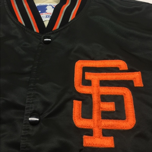 ❌SOLD❌ 80s SF Giants Satin Starter Jacket Bomber - Picture 2 of 8